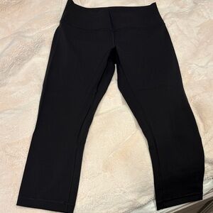 Lululemon Black Cropped Leggings size 10
